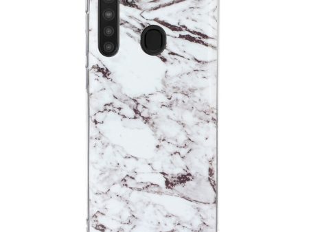 Samsung Galaxy A21 Fleksibel Plastik Cover m. Marble Print - Hvid Marmor Online