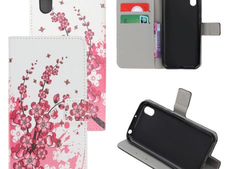 Huawei Y5 (2019) Flip Cover m. Lyserøde Blomster Online Sale