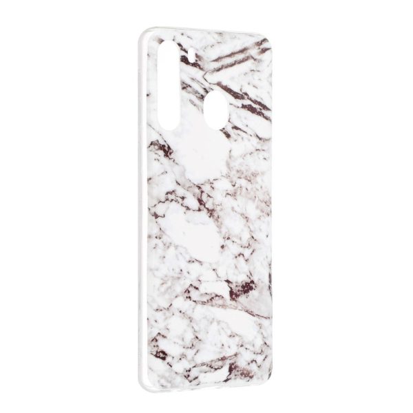 Samsung Galaxy A21 Fleksibel Plastik Cover m. Marble Print - Hvid Marmor Online