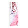 Samsung Galaxy A21 Fleksibel Plastik Cover m. Marble Print - Lyserød Marmor   Blomster Sale