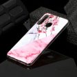 Samsung Galaxy A21 Fleksibel Plastik Cover m. Marble Print - Lyserød Marmor   Blomster Sale