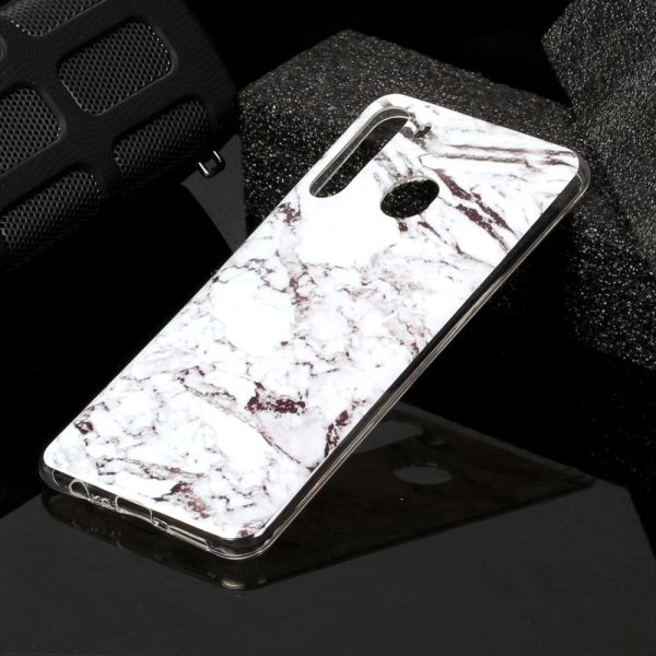 Samsung Galaxy A21 Fleksibel Plastik Cover m. Marble Print - Hvid Marmor Online