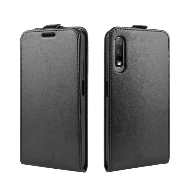 Huawei P Smart Pro Vertikal Læder Flip Cover - Sort Cheap