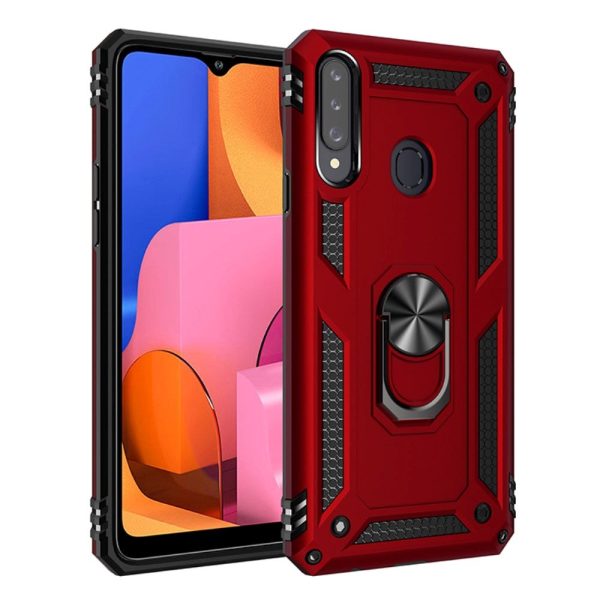 Samsung Galaxy A20s Håndværkercover m. Magnetisk Kickstand - Rød Hot on Sale