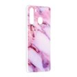 Samsung Galaxy A21 Fleksibel Plastik Cover m. Marble Print - Lilla Marmor Fashion