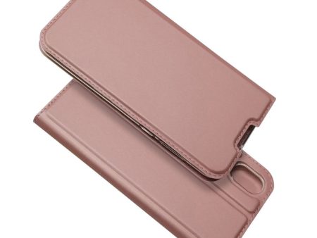 Huawei Y5 (2019) Slim Læder Flip Cover m. Kortholder - Rose Gold Online