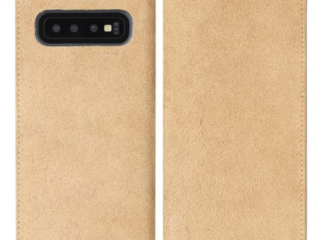 Krusell Broby Slim Wallet Samsung Galaxy S10+ (Plus) Ruskind Flip Cover - Beige Online