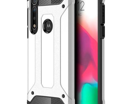 Motorola Moto G8 Plus Armor Guard Hard Case Cover - Sølv For Discount