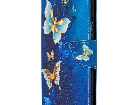 Huawei Honor 9X Lite Cover m. Pung Blå Sommerfugle on Sale