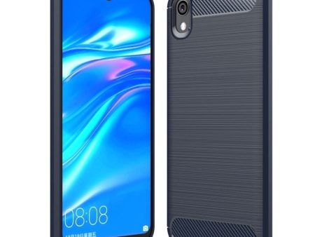 Huawei Y5 (2019) Carbon Fibre Fleksibelt Plastik Cover - Mørke Blå Supply