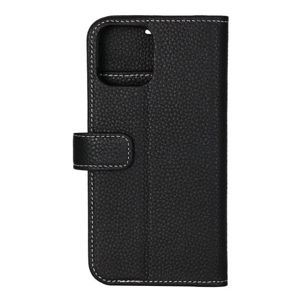 iPhone 12   12 Pro GEAR ONSALA Wallet Ægte Læder Cover - Sort Supply