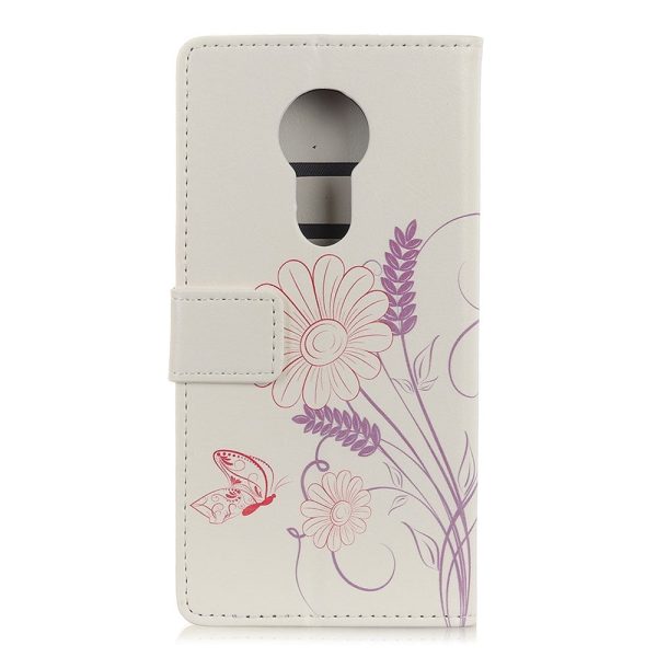 Nokia 5.3 Læder Cover m. Pung - Blomster og sommerfugl Sale