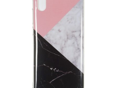 Huawei Y5 (2019) Fleksibelt Plastik Cover - Sort   Hvid Marmor Online Hot Sale