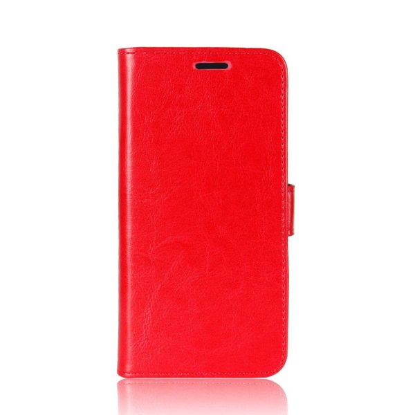 Huawei P Smart Pro Blankt Læder Flip Cover - Rød For Cheap