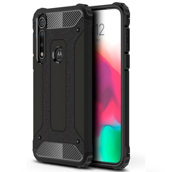 Motorola Moto G8 Plus Armor Guard Hard Case Cover - Sort Cheap