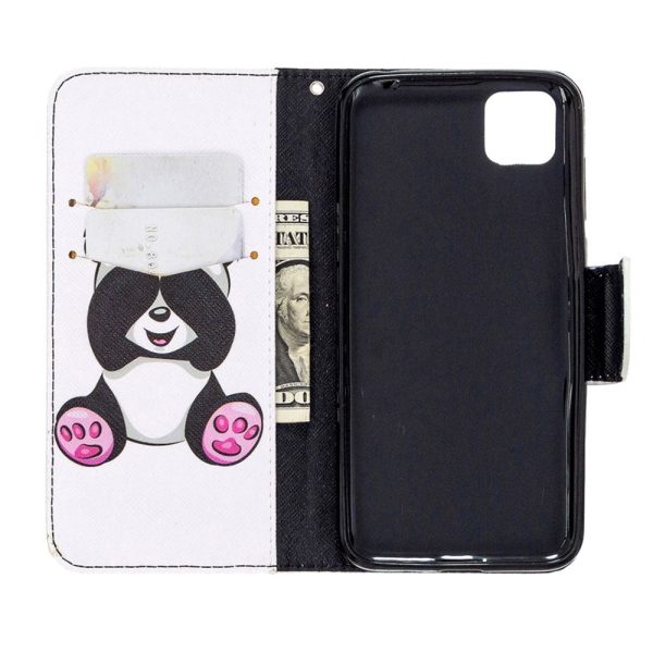 Huawei Y5p Riflet Læder Cover m. Pung - Baby Panda For Discount