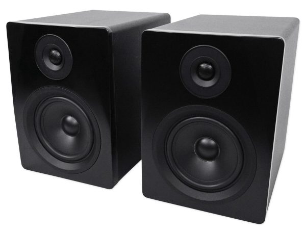 Pair Rockville APM5B 5.25  250 Watt Active Powered USB Studio Monitor Speakers Cheap