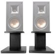 (2) 8” Black Bookshelf Speaker Stands For Klipsch R-15M Bookshelf Speakers on Sale