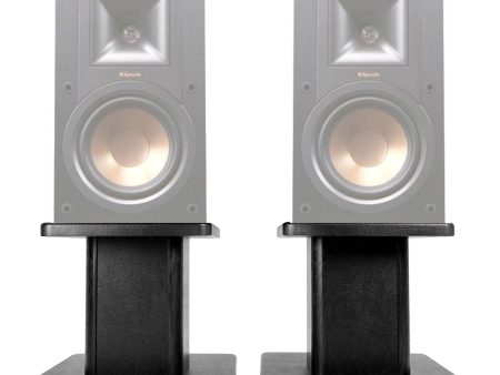 (2) 8” Black Bookshelf Speaker Stands For Klipsch R-15M Bookshelf Speakers on Sale