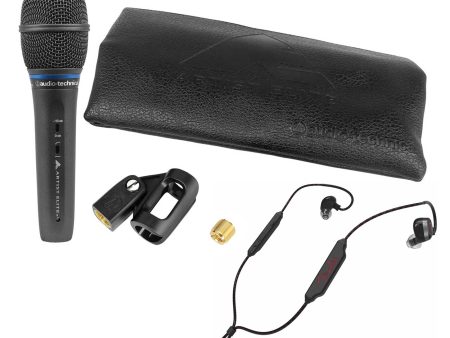 Audio Technica AE5400 Handheld Vocal Condenser Microphone Mic+Fender Earbuds Online Hot Sale