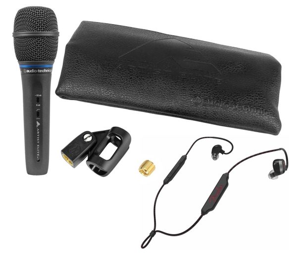 Audio Technica AE5400 Handheld Vocal Condenser Microphone Mic+Fender Earbuds Online Hot Sale