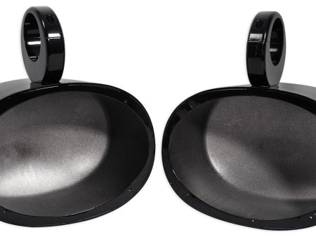 (2) Rockville MAC69B 6x9 Black Aluminum Wakeboard Tower Speaker Pod Enclosures For Cheap