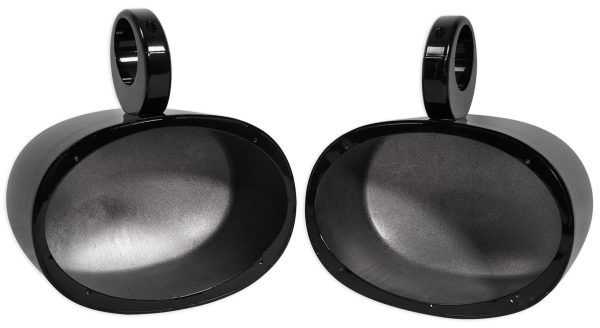 (2) Rockville MAC69B 6x9 Black Aluminum Wakeboard Tower Speaker Pod Enclosures For Cheap