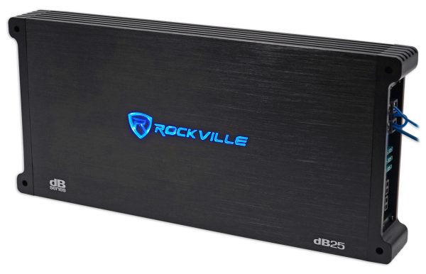 Rockville dB25 2800 Watt 700w RMS 2 Channel Car Amplifier+Memphis Audio Amp Kit Sale