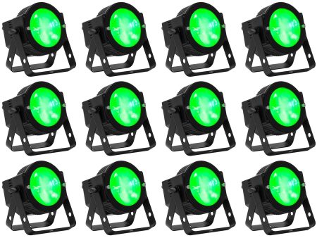 (12) American DJ Dotz Par RGBL COB DMX 16x3.5 Watt LED Par Can Wash Lights Online Hot Sale