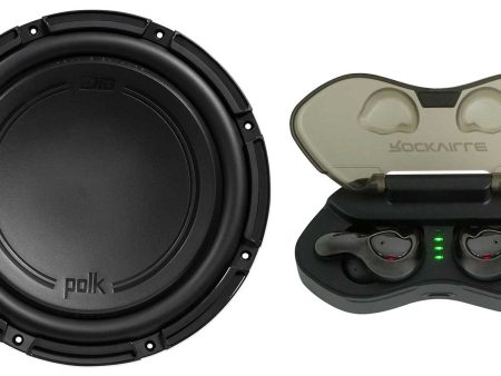 Polk Audio DB1242DVC 12” 1110W Dual 4-Ohm Car Marine Audio Subwoofer+Cyberbuds Supply