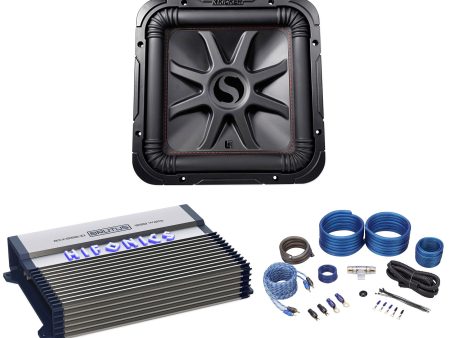 KICKER 45L7R122 12  1200w L7R Subwoofer, Solo-Baric Sub+Hifonics Amplifier+Wires Online Hot Sale