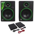 (2) Mackie CR4 4  Creative Reference Multimedia Monitors+Headphones For Discount