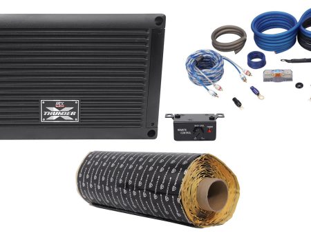 MTX XTHUNDER1200.1 1200w RMS Mono Car Stereo Amplifier Class D+Amp Kit+Rockmat Sale