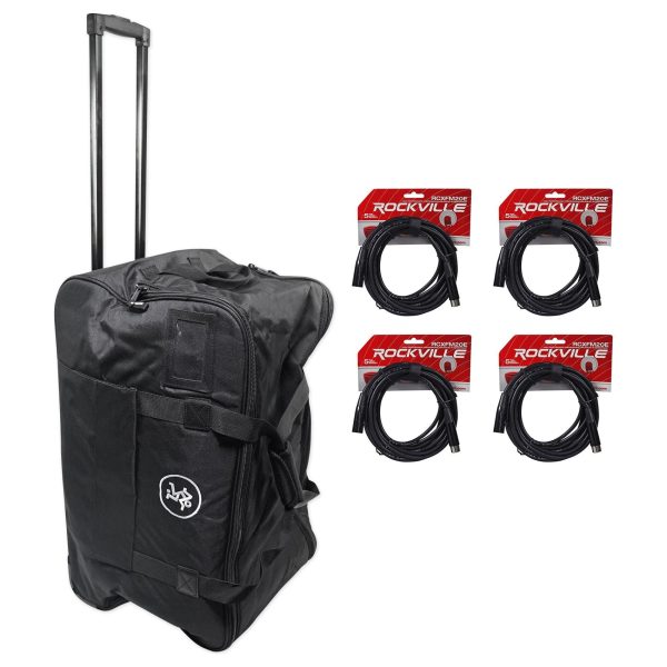 Mackie Rolling Speaker Bag Carry Case for Thump12A & Thump12BST+(4) XLR Cables Online Hot Sale