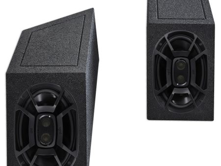 6x9  Polk Audio Speakers+Custom Wheel Well Enclosures For 87-95 Jeep Wrangler YJ Cheap