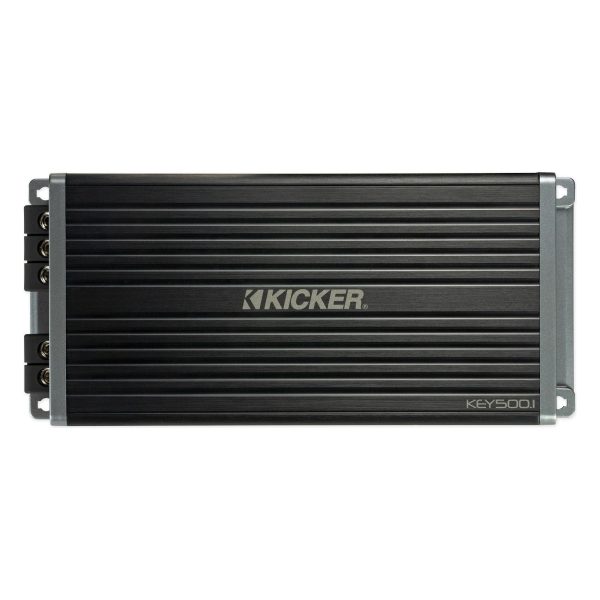 KICKER KEY5001 500 Watt Smart Mono Amplifier w Bass Processor+Amp Kit 47KEY5001 Online now