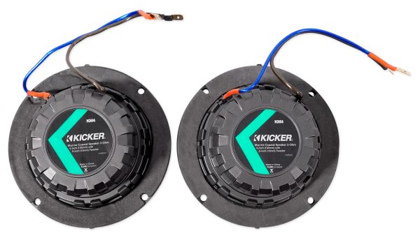 Pair KICKER 45KM42 4  150 Watt Weatherproof Marine Speakers+Free TRuRock Earbuds Online now