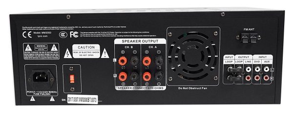 Technical Pro MM3000 Powered Bluetooth Microphone Mixer Amplifier Amp SD, USB on Sale