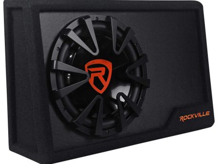 Rockville RWS12CA Slim 1200 Watt 12  Amplified Powered Car Subwoofer Enclosure Online Sale