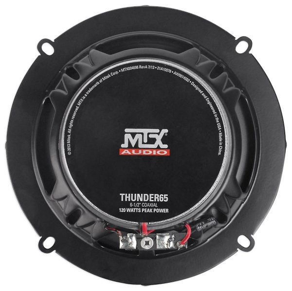 Pair MTX THUNDER65 6.5  240 Watt 2-Way Car Audio Coaxial Speakers+RockShip Supply