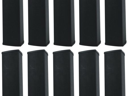 10) Rockville WET ARRAY 5 BLACK Line Array Speakers For church School Auditorium Online Sale