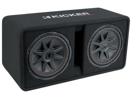 KICKER 48DCVR122 CompVR 1600w Dual 12  Car Subwoofers in Vented Sub Box 2-ohm Supply