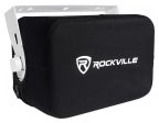 (6) Rockville HP65S 6.5  Black Marine Box Speakers w  Swivel Brackets+Covers For Boats Discount