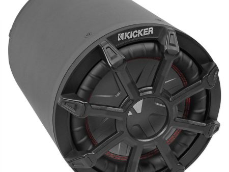 KICKER 46CWTB84 8  600w Marine Loaded Subwoofer Enclosure+Passive Radiator TB8 For Discount