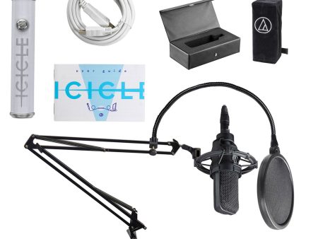 Audio Technica AT4033A Gaming Twitch Game Microphone+Boom+Shockmount+Pop Filter For Discount