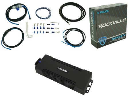 KICKER 48PXA10005 1000 Watt 5-Channel Amplifier+Amp Kit For ATV UTV RZR PXA10005 Hot on Sale