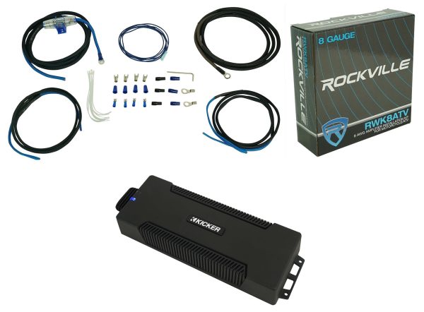 KICKER 48PXA10005 1000 Watt 5-Channel Amplifier+Amp Kit For ATV UTV RZR PXA10005 Hot on Sale