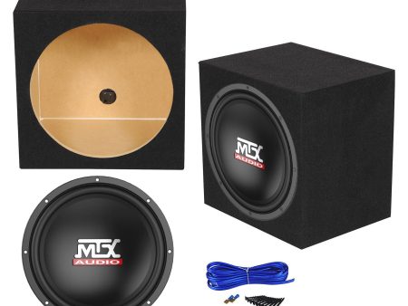 MTX Terminator TN12-04 12” 400 Watt Car Audio Subwoofer+Sealed Sub Box Enclosure Discount