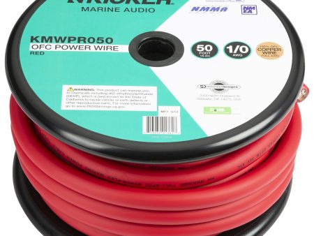 KICKER 47KMWPR050 Full-Spec OFC 50 ft. 1 0 AWG Marine Power Wire in Red KMWPR050 Online