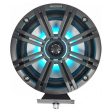 2) KICKER KMFC65 6.5  195w Black Marine LED Surface Mount Speakers+Amp+Wire Kit Supply